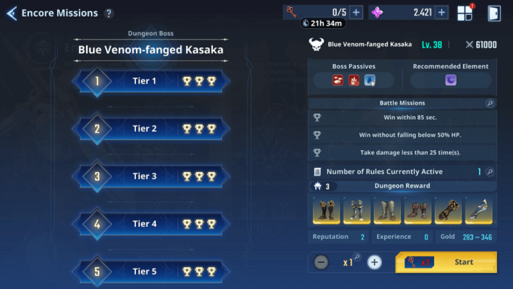 Solo Leveling Arise - Blue Venom-fanged Kasaka