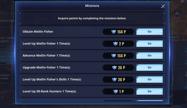 Meilin Fisher Growth Tournament Missions