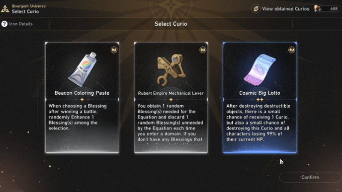 Honkai Star Rail - Select a Curio