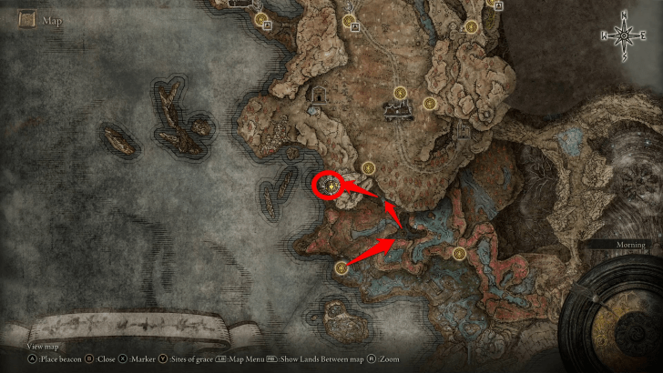 Elden Ring - title Map Location