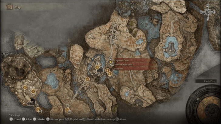 Hornsent and Leda location