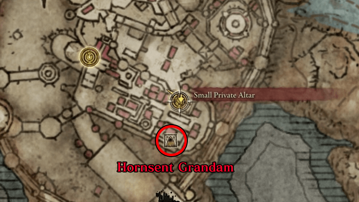 Hornsent Grandam Map Location