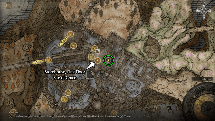 Elden Ring - Shield Strike Ash of War Map Location