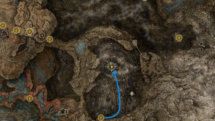 Elden Ring - Crimson Seed Talisman +1 Map View