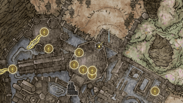 Elden Ring - Fire Knight Hilde Map View