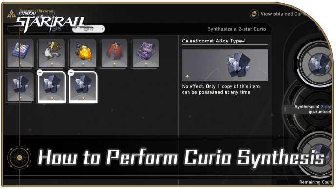 Honkai Star Rail - How to Perform Curio Synthesis