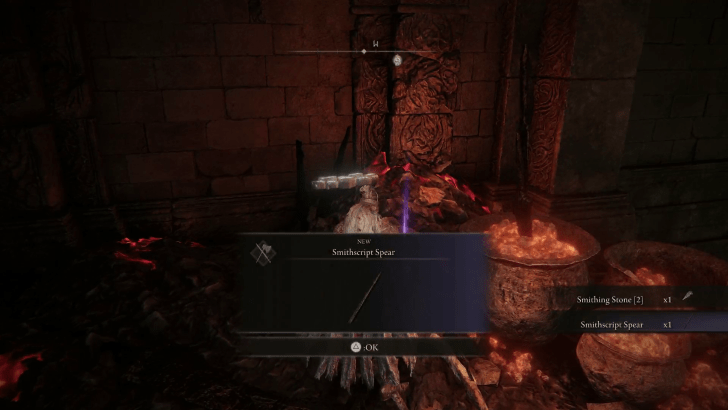 Elden Ring - Smithscript Spear Enemy Drop World View