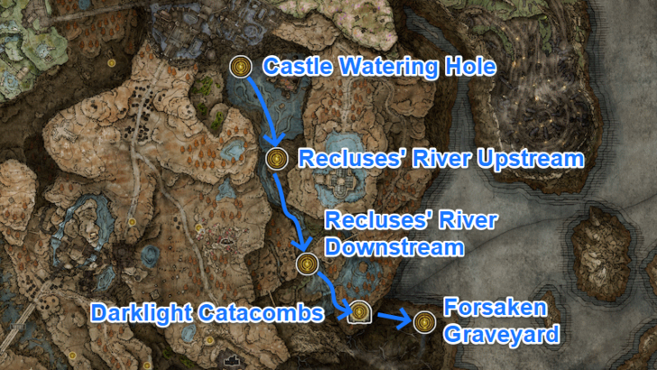 Elden Ring - Darklight Catacombs Path