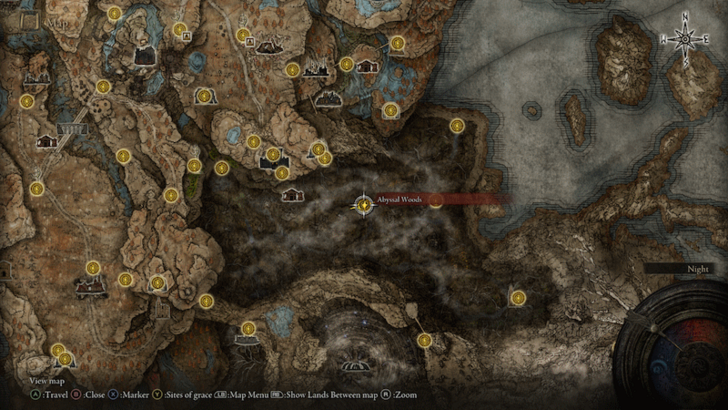 Elden Ring - Abyssal Woods Map Location