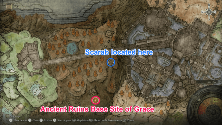Elden Ring - Rauh Base Somber Smithing Stone 7 Map Location