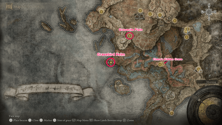 Elden Ring - Gravebird Helm World View