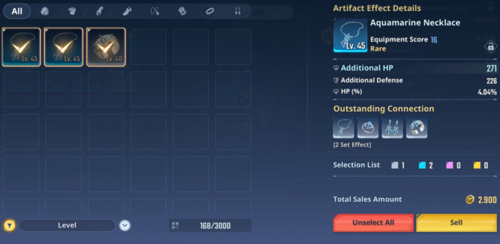 Solo Leveling Arise - Sell Unused Artifacts