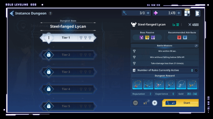 Solo Leveling Arise - Instance Dungeon Dungeon Boss