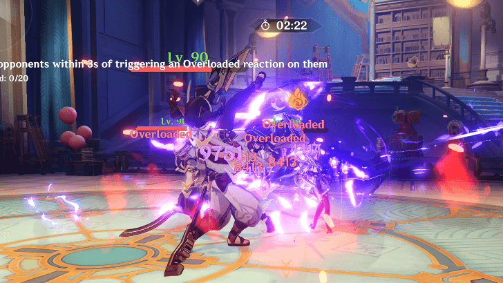 Genshin - Defeat Opponents Within 3 Seconds of Triggering Overloaded