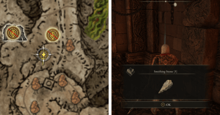 Smithing Stone 5 - Ruined Forge Lava Intake Corpse Guarded by a Golem