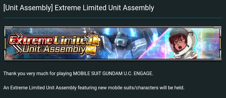 Extreme Limited Unit Assembly - Gundam UC Engage