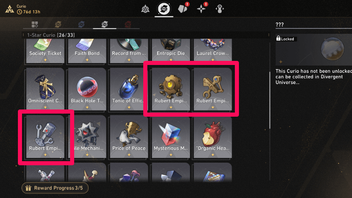 Honkai Star Rail - Obtain All Three Rubert Curios