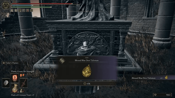Elden Ring - Blessed Blue Dew Talisman World View