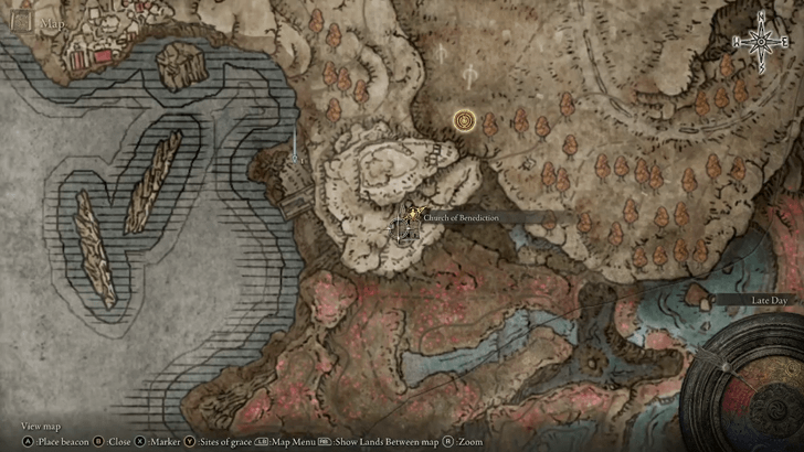 Elden Ring - Blessed Blue Dew Talisman Map View