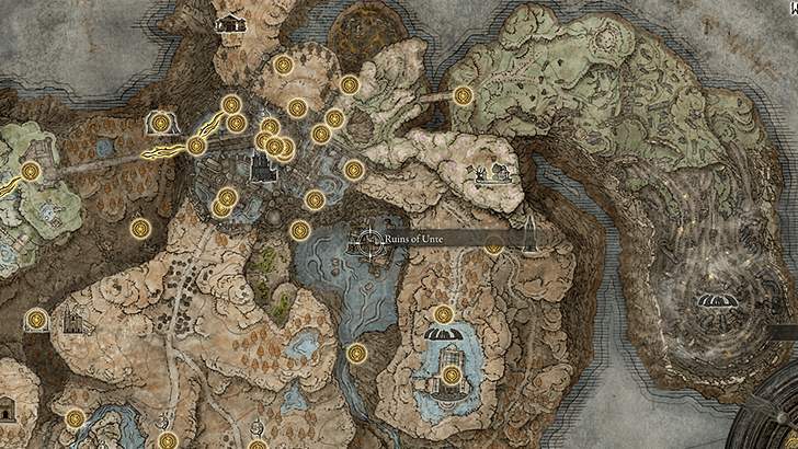 Elden Ring - Giant Golden Arc Map View