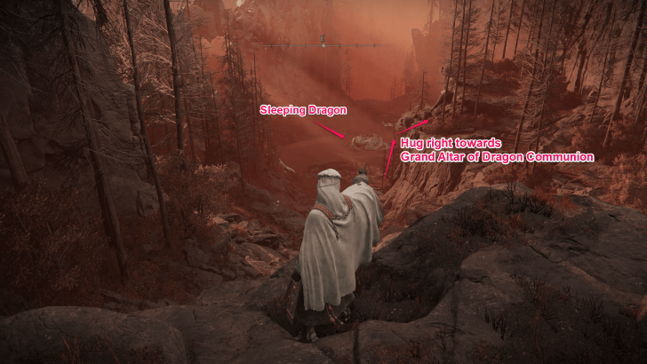 Elden Ring - Follow the road south to Grand Altar of Dragon Communion