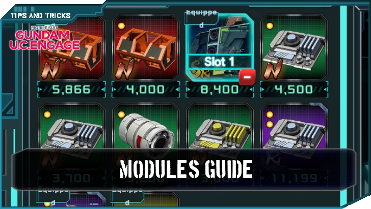 Modules Guide - Gundam UC Engage