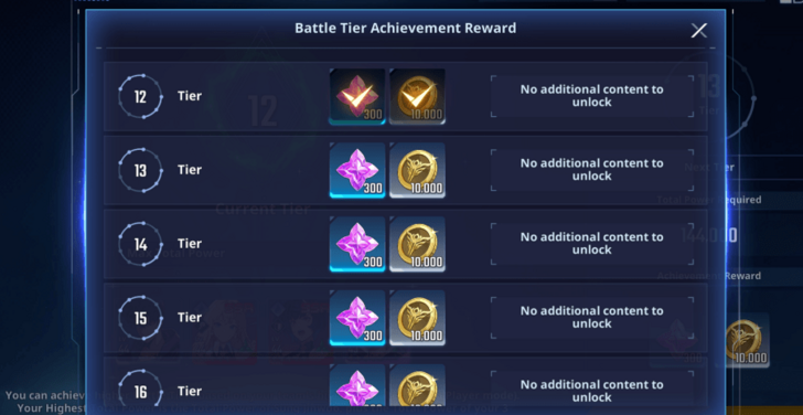 Solo Leveling Arise - Battle Tier Rewards