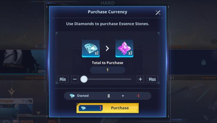 Solo Leveling Arise - Diamond Exchange for Essence Stone