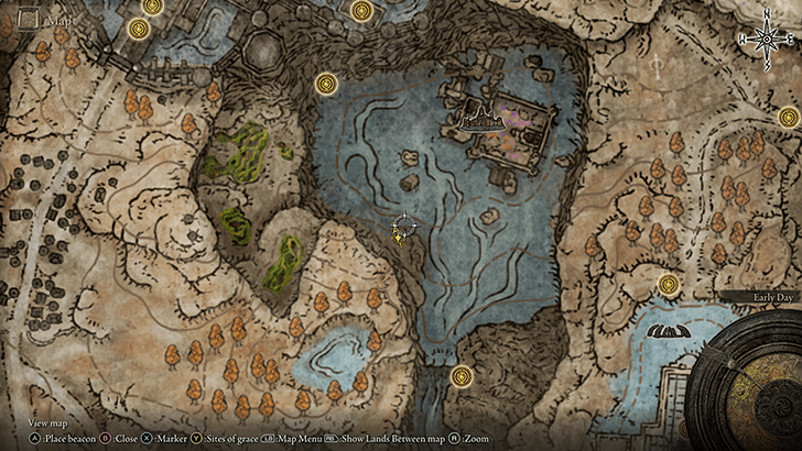 Elden Ring - Oil-Soaked Tear Map View