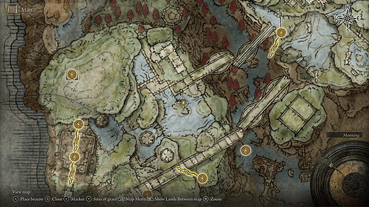 Elden Ring - Crimson-Sapping Cracked Tear Map View