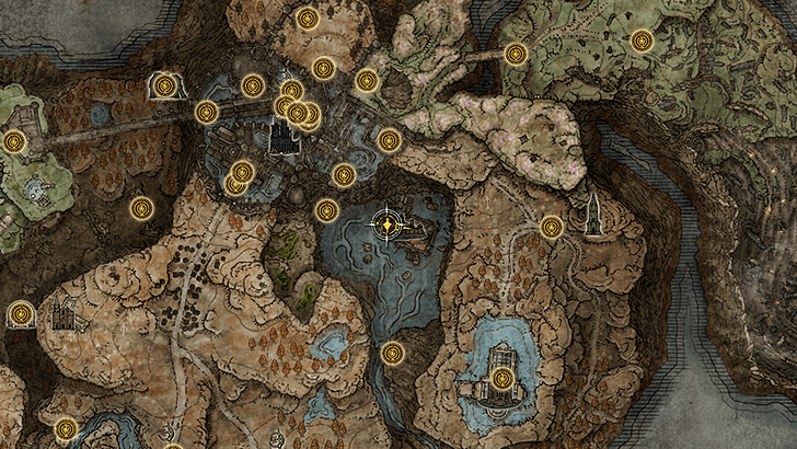 Elden Ring - Bloodsucking Cracked Tear Map View