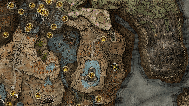 Elden Ring - Cerulean-Sapping Cracked Tear Map View