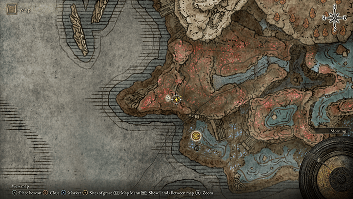 Elden Ring - Glovewort Crystal Tear Map View