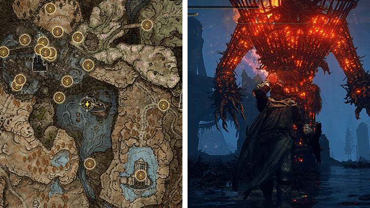 Elden Ring - Bloodsucking Cracked Tear Map View