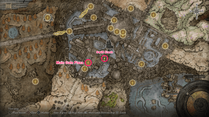 Elden Ring - Swift Slash Ash of War Map Location