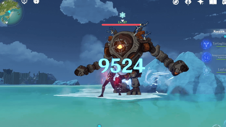 Genshin - Apply Cryo or Hydro