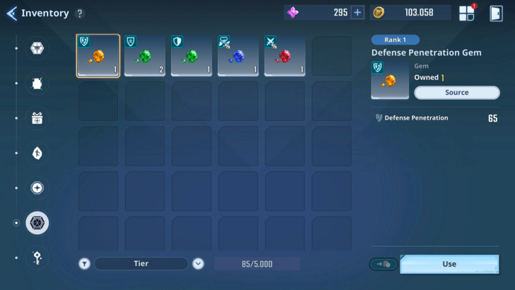 Solo Leveling Arise - Gems Inventory