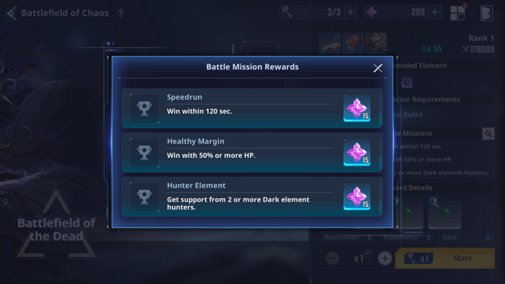 Solo Leveling Arise - Battlefield of Chaos Battle Missions