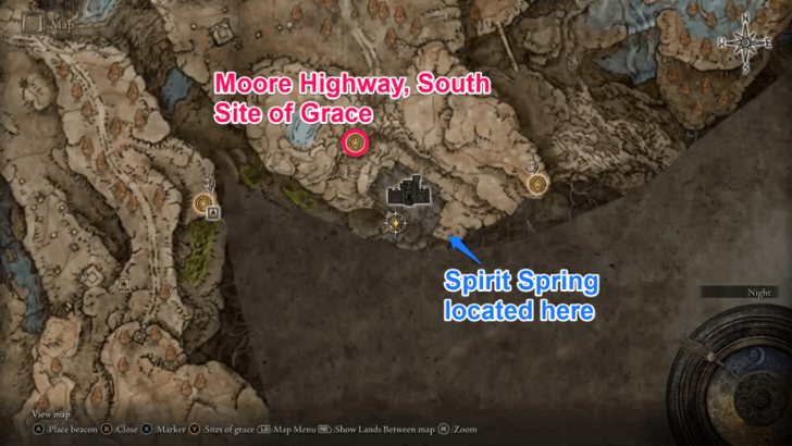 Elden Ring - Messmer Soldier Ashes Map View