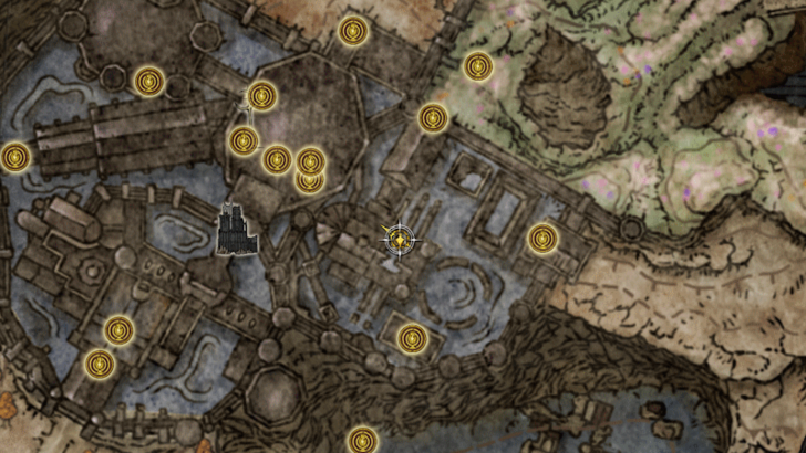 Elden Ring - Queelign Church District map Location