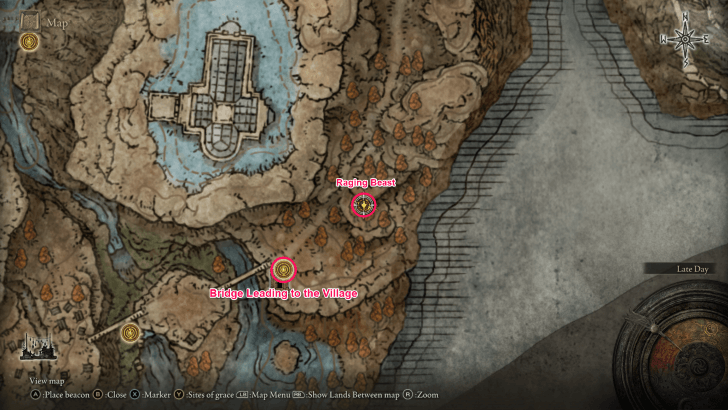 Elden Ring - Raging Beast Ash of War Map Location