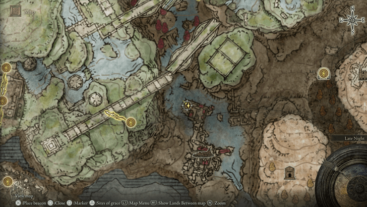 Elden Ring - Two-Handed Sword Talisman Map View