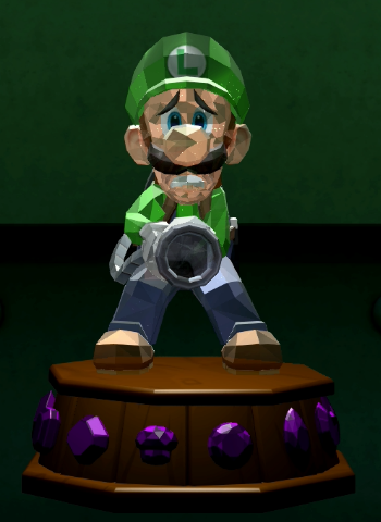 Gloomy Manor Gems Luigi Statue