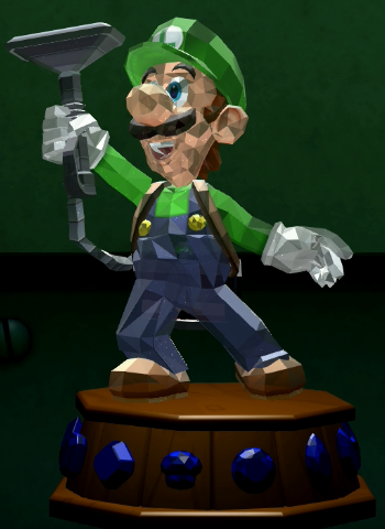 Secret Mine Gems Luigi Statue
