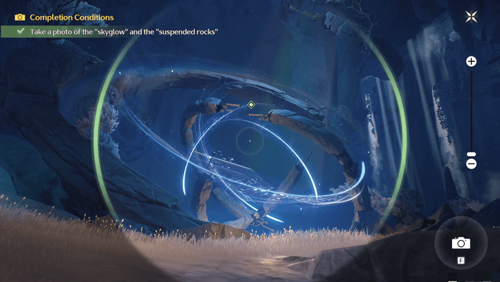 Wuthering Waves - Photo VI - Take a Photo of the Skyglow and the Suspended Rocks