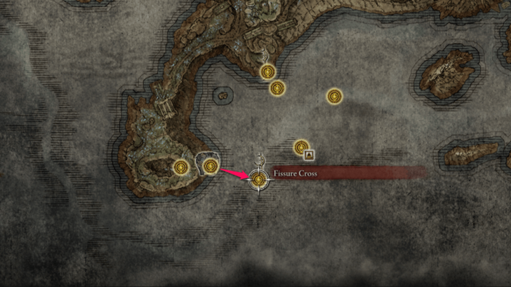 Elden Ring - Fissure Cross Map Location