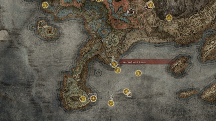 Elden Ring - Cerulean Coast Cross Map Location