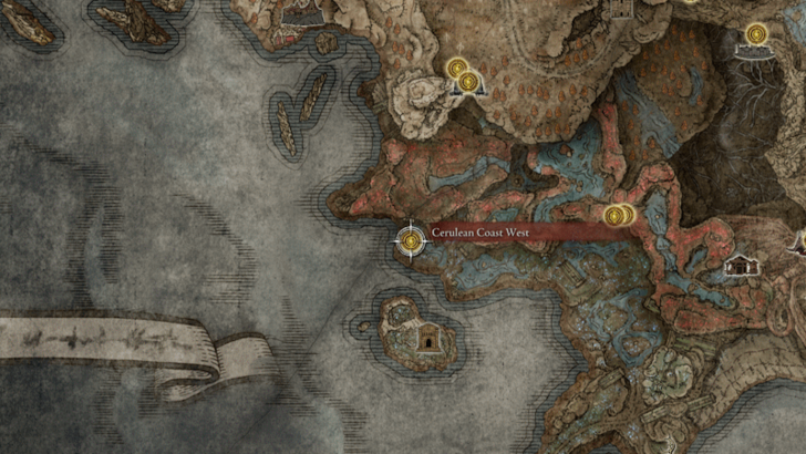 Elden Ring - Cerulean Coast West Map Location