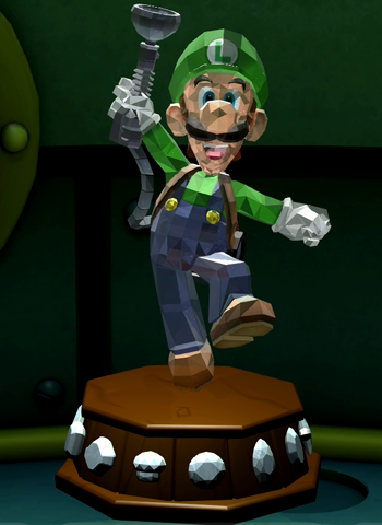 Treacherous Mansion Gems Luigi Statue