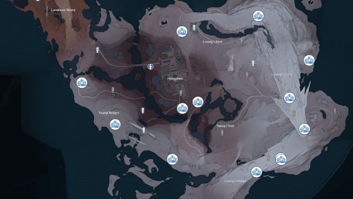 Wuthering Waves - Clang Bang Challenge Locations Map